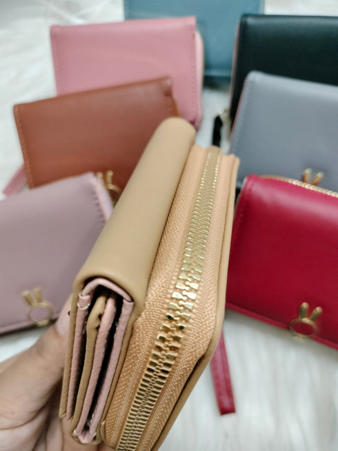 Ladies Bunny Decor Mini Wallet
